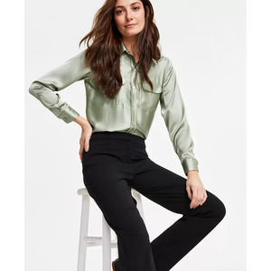 INC Women's Size 6 Petite Stretch Office Black Dress Pants